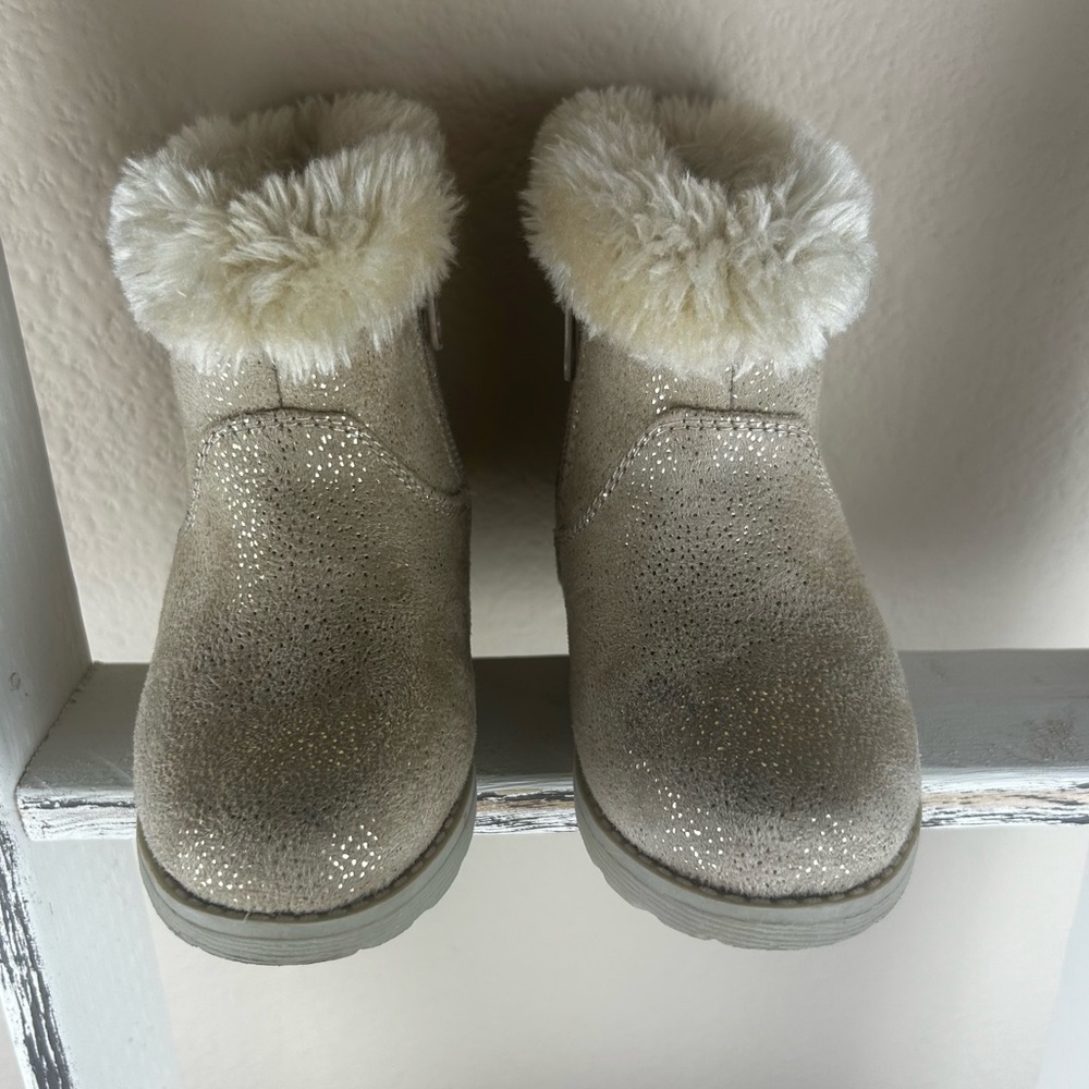 Cat & Jack Vegan Toddler Girl Tan Boots Sz 7